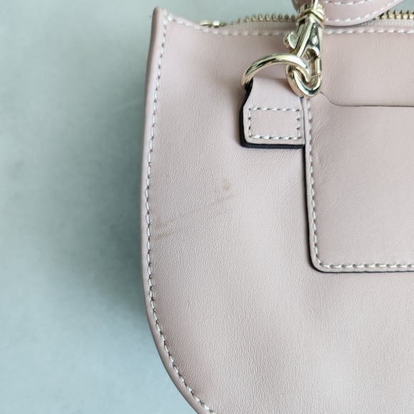 Lo & Sons Waverley 2 Pink Rose Quartz crossbody / wristlet / belt bag w/ gold hw - Picture 10 of 12